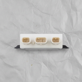 Full view on light grey wrinkled kraft paper background