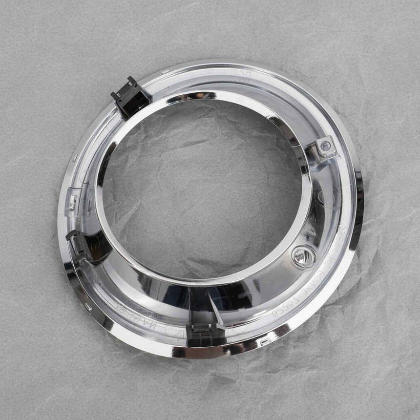 2013-2016 Nissan Pathfinder Passenger Fog Light Chrome Bumper Bezel OEM - Full View 2
