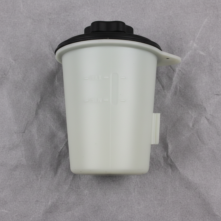 Close-up of Ford OEM Power Steering Fluid Reservoir for 2017-26 F-250 F-350 F-450 F-550