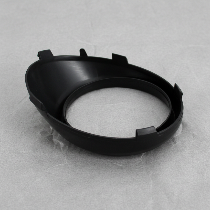 Close-up alternate angle of Kia OEM Driver Side Fog Light Trim Bezel for 2017-19 Soul