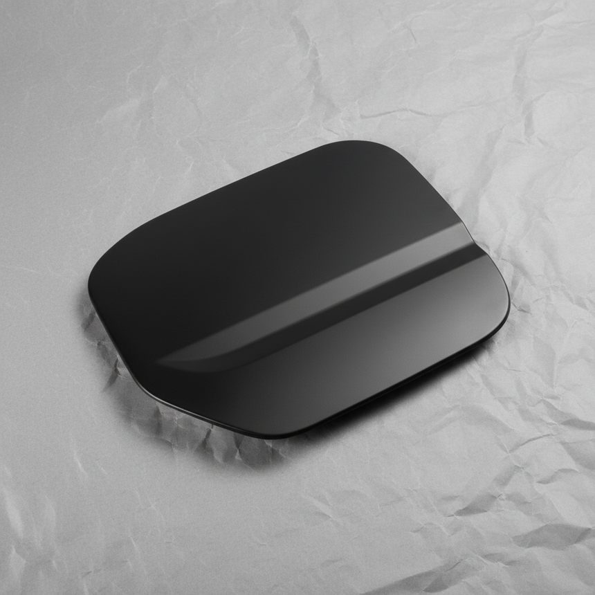 Full View - Unpainted Fuel Door on Grey Kraft Paper