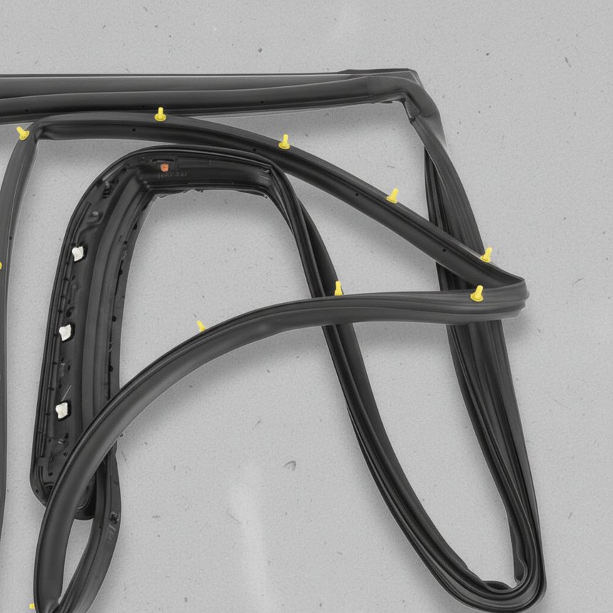 2017-2022 Kia Sportage Rear Passenger Side Door Weatherstrip OEM - Left Side Detail