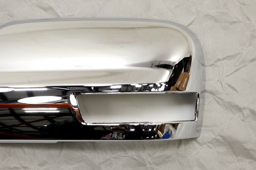 Driver Side Door Mirror Cap Chrome - Bottom Section Detail
