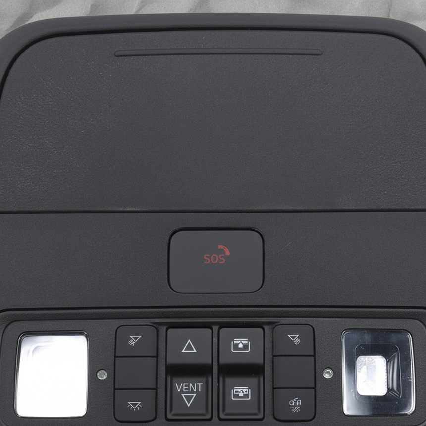 2020-2024 Ford Explorer OEM Overhead Console Ebony/ Sunroof/ Roll Detect