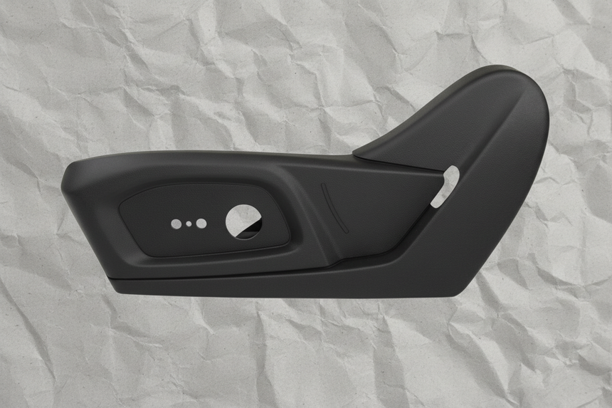 2020-2024 Ford Explorer 6 way Seat Side Trim Cover Driver Side Black