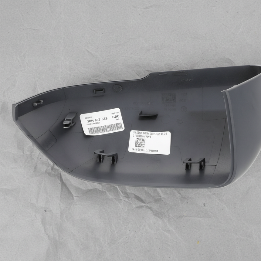 2018-2025 Volkswagen Atlas Atlas Cross Sport Passenger Sideview Mirror Cover Unpainted OEM - Middle Detail Angle 3