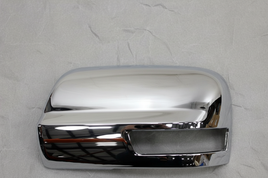 Driver Side Door Mirror Cap Chrome - Top Section Detail