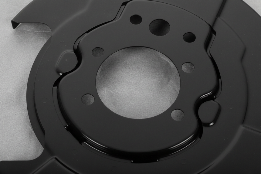 Driver Side Brake Splash Shield - Middle Section Detail