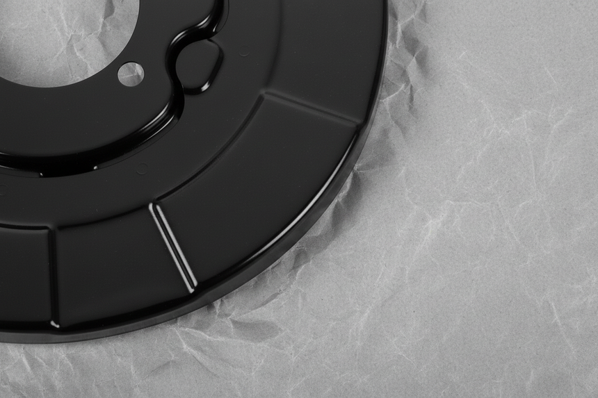Driver Side Brake Splash Shield - Bottom Section Detail