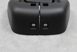 Driver Side Rear Seat Back Panel Cap 60% Ebony - Bottom Section Detail