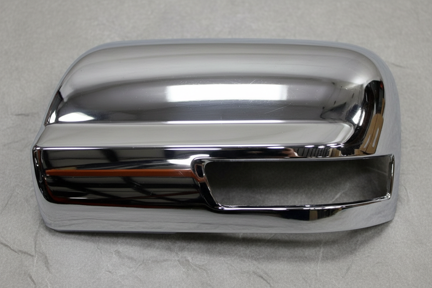 Driver Side Door Mirror Cap Chrome - Middle Section Detail