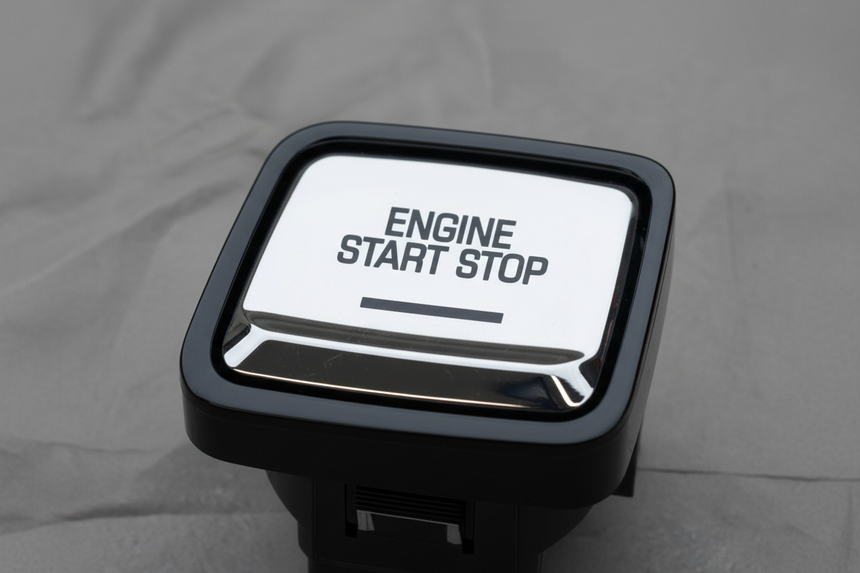 2016-2024 Camaro Silver Ignition Start/Stop Switch with Piano Black Bezel OEM